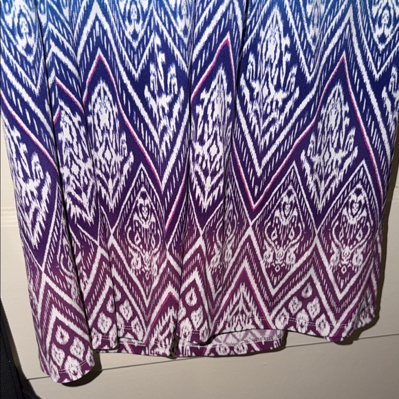 NWT wisp petites blue and Purple Patterned Dress size: 12P - Picture 9 of 9